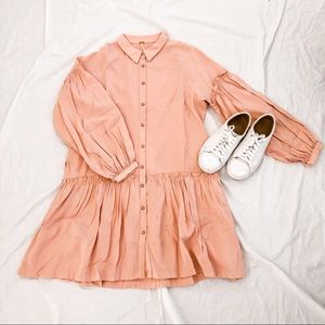 Free People Drop Waist Shirtdress